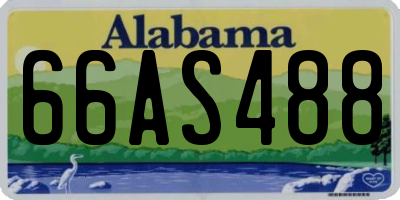 AL license plate 66AS488