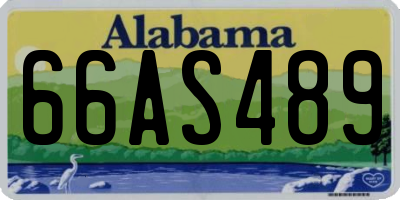 AL license plate 66AS489