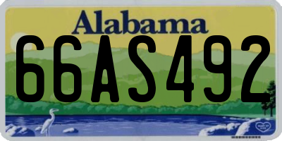 AL license plate 66AS492