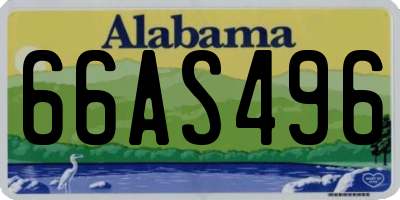 AL license plate 66AS496