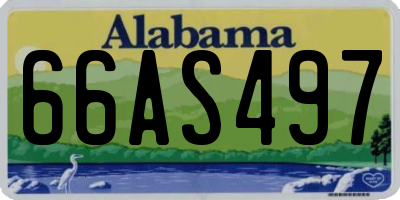 AL license plate 66AS497