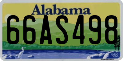 AL license plate 66AS498