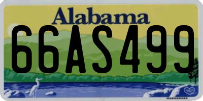 AL license plate 66AS499