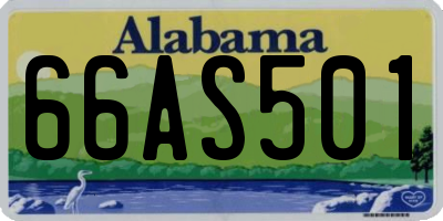 AL license plate 66AS501