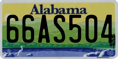 AL license plate 66AS504
