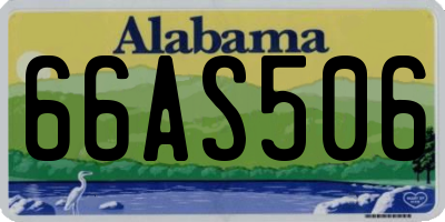 AL license plate 66AS506