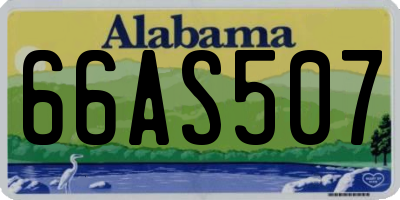 AL license plate 66AS507