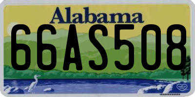 AL license plate 66AS508