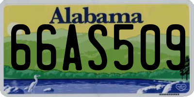 AL license plate 66AS509