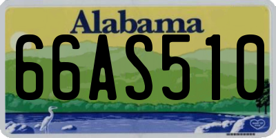 AL license plate 66AS510