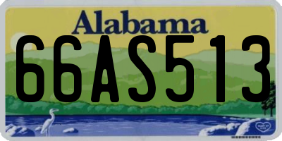 AL license plate 66AS513