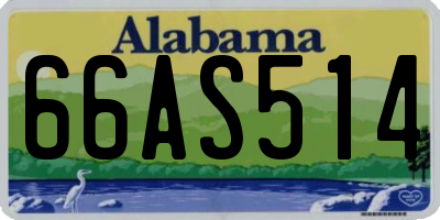 AL license plate 66AS514