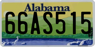 AL license plate 66AS515