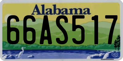 AL license plate 66AS517