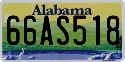 AL license plate 66AS518