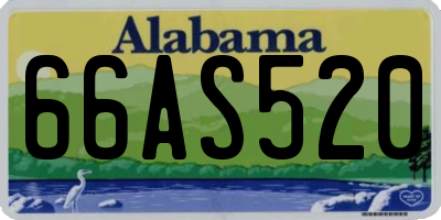 AL license plate 66AS520