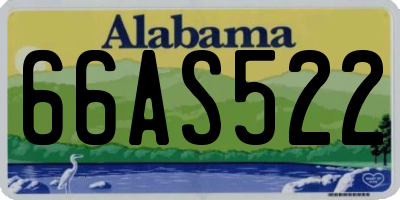 AL license plate 66AS522