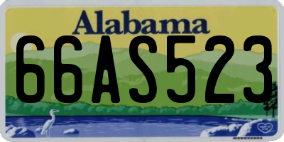 AL license plate 66AS523