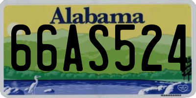 AL license plate 66AS524