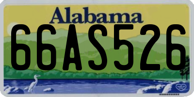 AL license plate 66AS526