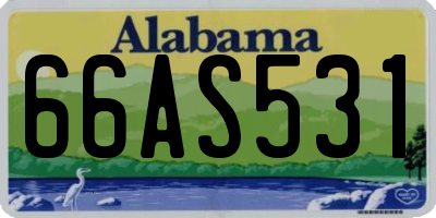 AL license plate 66AS531