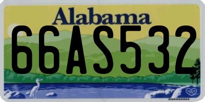 AL license plate 66AS532