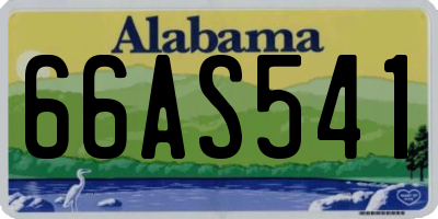 AL license plate 66AS541