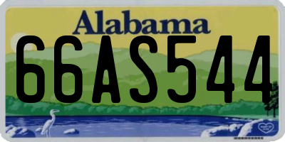 AL license plate 66AS544
