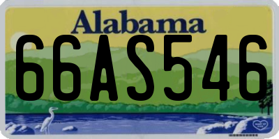 AL license plate 66AS546