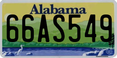 AL license plate 66AS549