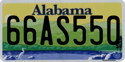 AL license plate 66AS550
