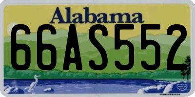 AL license plate 66AS552
