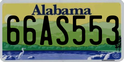 AL license plate 66AS553