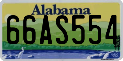 AL license plate 66AS554