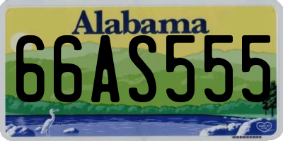 AL license plate 66AS555