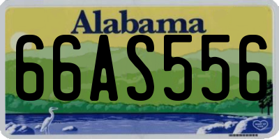 AL license plate 66AS556