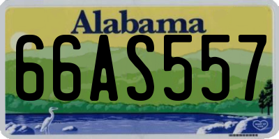 AL license plate 66AS557