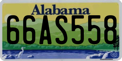AL license plate 66AS558