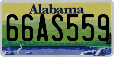 AL license plate 66AS559