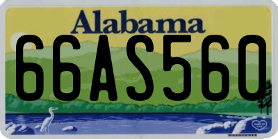 AL license plate 66AS560