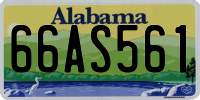 AL license plate 66AS561
