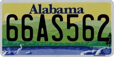 AL license plate 66AS562