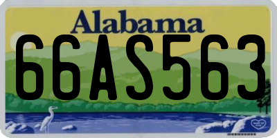 AL license plate 66AS563