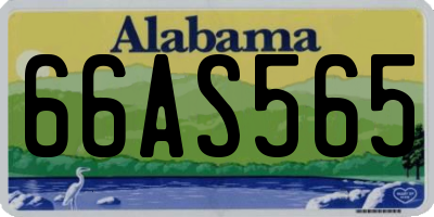AL license plate 66AS565