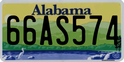 AL license plate 66AS574