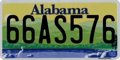 AL license plate 66AS576
