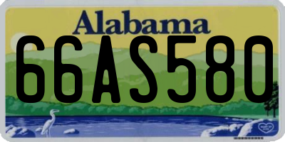 AL license plate 66AS580