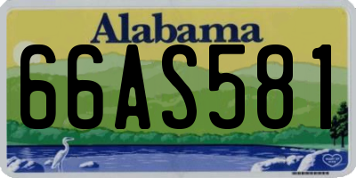 AL license plate 66AS581