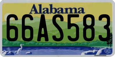 AL license plate 66AS583