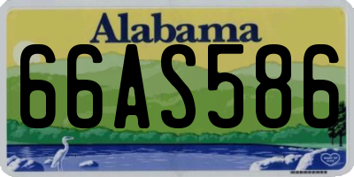AL license plate 66AS586